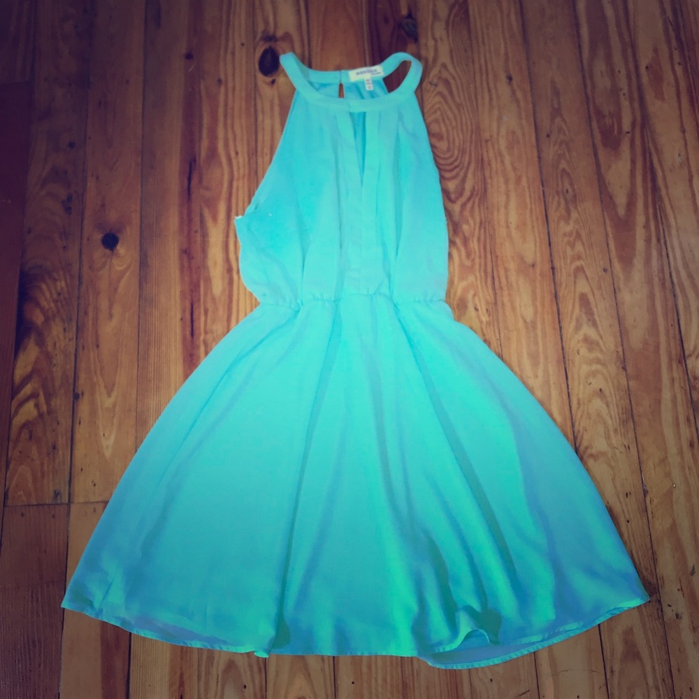 Mint green flare dress